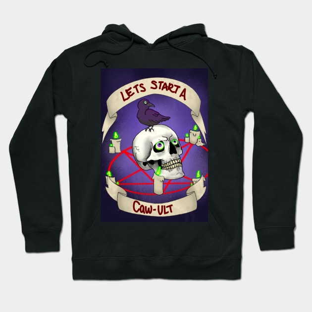 Let’s Start a Caw-ult, Katelyn Bowden and ZCP Collab Hoodie by ZombieCheshire